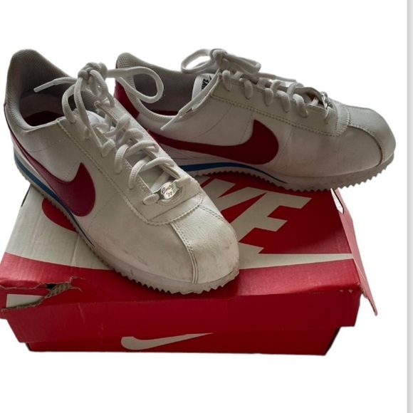 Nike Cortez ‘72 Sneakers Sz 4Y Red White Blue - Picture 1 of 9